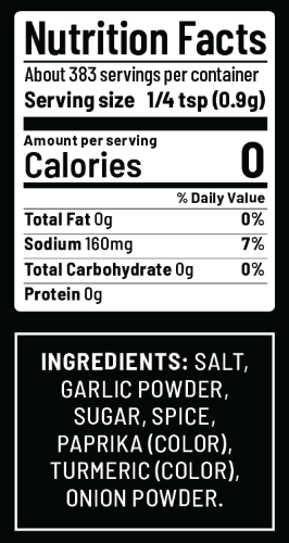 Voodoo Garlic Pepper Spice – 16 oz Bottle